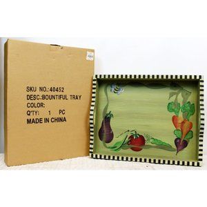 NEW Bountiful Green Food Tray Vegetables Delicious Scrumptious From the Garden